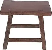 Toddmomy Rustic Wooden Step Stool for Compact Shoe Changing Stool Durable Solid for Bathroom Kitchen and Home Use Low Stool