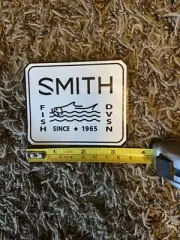 Smith Optics Fish Fishing White Black Sticker Decal Approx 3.5” Dvsn Water