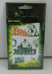 2003 Marvel The Incredible Hulk / Hulk Movie Body Craze Temporary Tattoo NIP