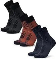 [DANISH ENDURANCE] Lightweight Outdoor Walking Socks Hiking Merino Wool Unisex Pack of 3