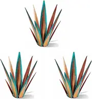 Binxind 3X Large Tequila Rustic Sculpture, Rustic Metal Agave Plants for Outdoor Patio Yard, Home Decor Hand Painted 55cm