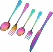 FUNOMOCYA 1 Set of Party Cutlery Set Forks Spoon Cutter Flatware Serving Kit Stainless Steel Tableware