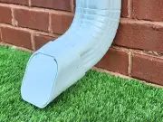 3"x4" Type-A White Gutter Downspout Extension Accessory (Made in The USA) 3"x4"