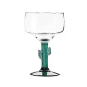 Libbey 3619JS 12 oz Stemmed Cactus Margarita Glass - 1 Doz