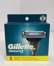 Gillette Mach 3 Razor Blades Refills 8 Replacement Cartridges
