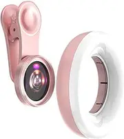 Phone Macro Lens | Macro Lens for Phones,Portable Selfie LED Flash Light Phone Clip Light for Live, Video, Conference,
