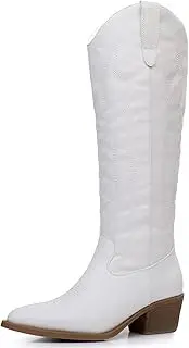 [GLOBALWIN] Women's Lass Knee High Boots The Western Lasso Cowgirl Boots