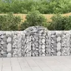 Gabion Baskets Arched Retaining Walls Mesh Cage 8 pcs Galvanised Iron vidaXL