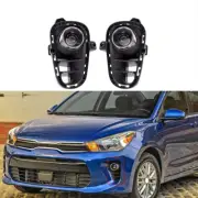 Front Bumper fog lights lamp w/Cover Wiring Switch 1SET For Kia Rio 2018 2019 (for: Kia)