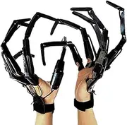 1 Pair Halloween Articulated Fingers, Halloween Cosplay Prop Gear Realistic Skeleton Bone Claws Extender with Flexible Joint