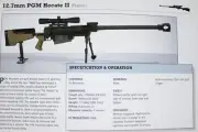 PGM Hecate Sniper Rifle Gun Picture Out of Print Spec Sheet Article Display