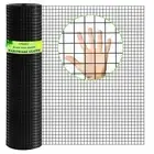 Hardware Cloth 1 inch Black Vinyl Coated Wire Mesh 24" x 50' Welded Wire Fenc...