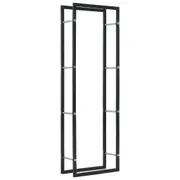 Firewood Rack Black 50x20x150 cm Steel vidaXL