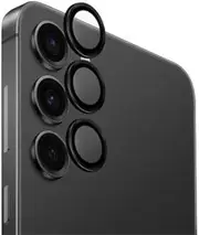 Galaxy S25 Aluminium Camera Lens Protector - Black Ultra-Slim Fit - HD Clarity - Scratch-Resistant - Anti-Fingerprint - Bubble-Free Installation [UNIQ-GS25-ALENSBLK]
