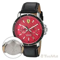在飛比找Yahoo!奇摩拍賣優惠-Ferrari 男錶 手錶 法拉利 真皮 錶帶 腕錶 黑 全