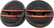 DS18 TX1R Tweeter X1 1.38-inch 200 Watts Max Pei Dome Ferrite Tweeters with Mounting Kit Angle, Flush, & Surface - Set of 2 (Black/Red)