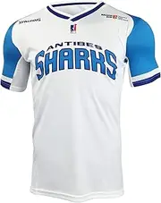 [Antibes Sharks] Official Home Shirt 2019-2020 Basketball Unisex Children, White, FR: XS (Manufacturer: 14 Years)