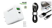 For ZTE Grand X Z777 20W PD Wall Charger + 3FT Mirco USB