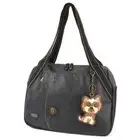 New Chala Bowling Zip Tote Large Bag YORKSHIRE Dog Coin Purse gift BLACK gift