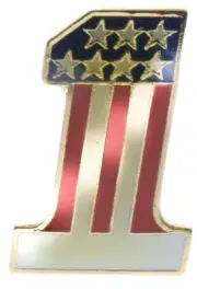 USA Flag Number One #1 Hat or Lapel Pin AK931 F3D30C