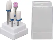 Ceramic Nail Drill Bit Portable Cuticle Remover Bits with Storage Box