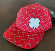 Black Clover Live Lucky Chain Link Hat Fitted Cap - Color: Red/Black/White