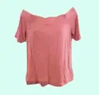 Splendid Knit Mauve Pink Off The Shoulder Top Size Medium