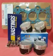 75mm YCP Vitara Pistons LowComp + Rings + FelPro Head Gasket Honda For D16 Turbo (for: Honda)