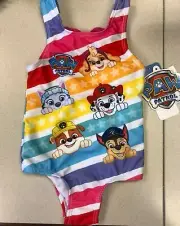 Paw Patrol Toddler 2T Girls Sunblock One Pc Swimsuit New With Tags
