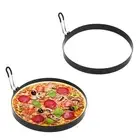 8-Inch Stainless Steel Omelette Ring for Griddle Non-Stick Pancake Mold with ...