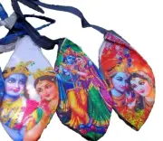 Excellent Quality Hare Radha Krishna Gaumukhi Hindu Rosary Bead Prayer Bag Jholi