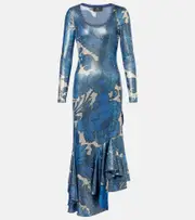 [Etro] Etro Printed midi dress AU 8 white