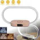 15W Bedside Table Lamp Clock New Wireless Charger Touch Control Lamp Dimmable
