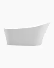 Freestanding Bath Bathtub with Overflow Modern Beautiful White Elegant