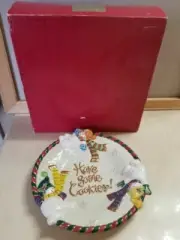 Fitz & Floyd Classics Christmas Snowmen "Have Some Cookies" Cookie Dish Plate