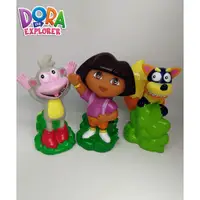 在飛比找蝦皮購物優惠-正版散貨  三件組 愛探險的 Dora 朵拉 公仔人偶 玩具
