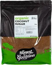 Honest to Goodness Organic Coconut Sugar, 5 kg - Produced from the Fragrant, Sweet Sap of Coconut Palm Blossoms of the Green Coconut Tree. Delicious Toffee-like Flavour.