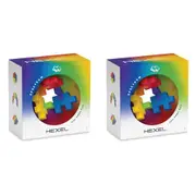 2x Plus Plus Hexel Fidget Toy Spectrum Kids/Children 6-Interconnected Blocks 3+
