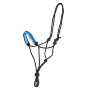 Zilco Rope Halter With Padded Nose Black Blue Horse Tack
