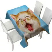 Funny Cats Sleepy Kitten Tablecloth