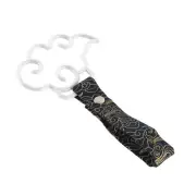 Car Accs JDM Anime Cloud TSURIKAWA White Ring Black Clouds Nylon Handle Strap X1
