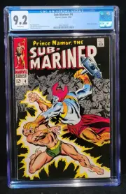 Sub-Mariner #4 (1968) CGC 9.2 White Pages.