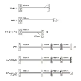 FSP全漢HYDROGPRO650W80PLUS金牌全模組化電源供應器(HG2-650) 現貨 廠商直送