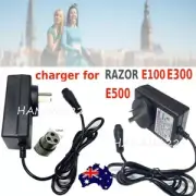 24V Battery Charger For Razor Electric Scooter E100 E125 E150 1M Power Cord AU