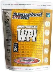 International Protein Amino Charged Strawberry Flavour Whey Protein Isolate Powder 907 g