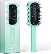 Curly Hair Brush Defining, Volume Brush for Curly Hair, Curl Defining Brush, Shaping and Styling Women's Curls (Green)