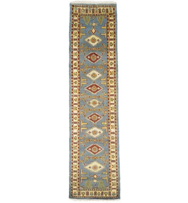 Kazak Oriental Runner Rug Tribal Design Boho Hallway & Kitchen Carpet 3X10 ft