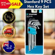 Stanford 9-Piece Long Arm Allen Key Set Hex Key Wrench Metric Ball End Tool