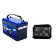 KINGS 120Ah LiFePO4 Lithium Battery 12v Deep Cycle Prismatic Cells + Touch Pad Switch Panel 4WD