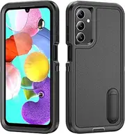 Shockproof Case for Samsung Galaxy A15 5g Case with Kickstand,Military Grade Drop Protective,Heavy Duty Hard Back 3-Layer Protective Phone Cover for Samsung A15 5g (Black)